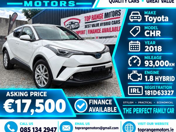 Toyota C-HR SUV, Petrol Hybrid, 2018, White