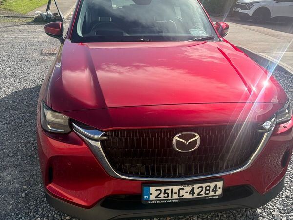 Mazda CX-80 SUV, Petrol Plug-in Hybrid, 2025, Red