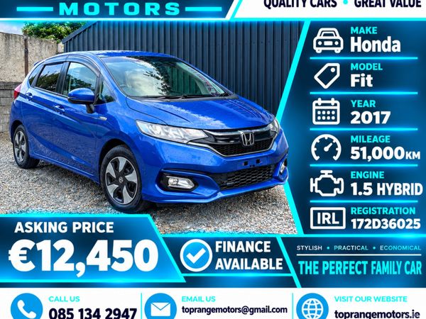 Honda Fit Hatchback, Petrol Hybrid, 2017, Blue
