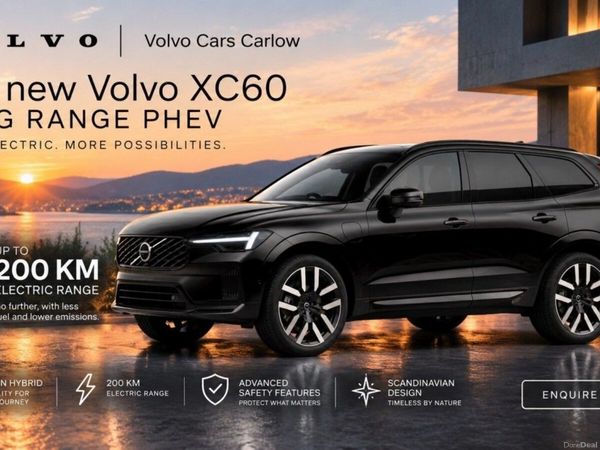 Volvo XC60 SUV, Petrol Plug-in Hybrid, 2027, Black