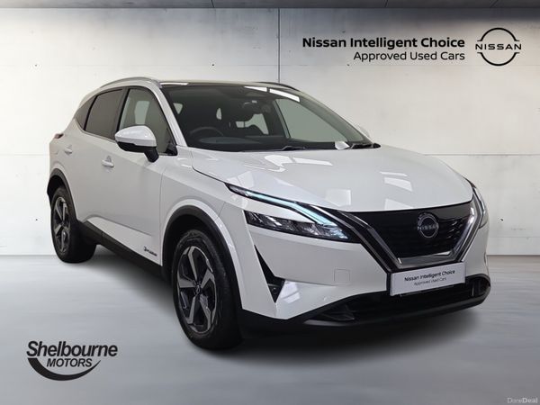 Nissan Qashqai Hatchback, Petrol Hybrid, 2023, White