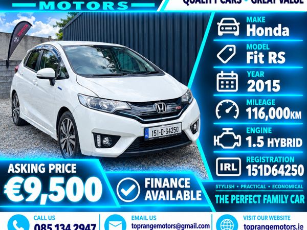 Honda Fit Hatchback, Petrol Hybrid, 2015, White