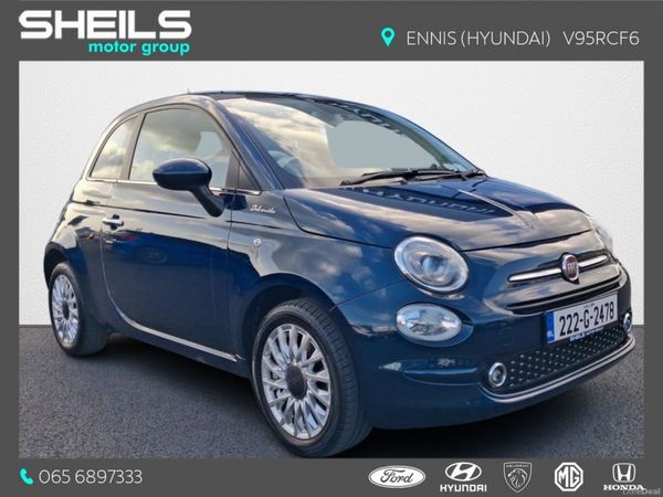 Fiat 500 Hatchback, Petrol, 2022, Blue