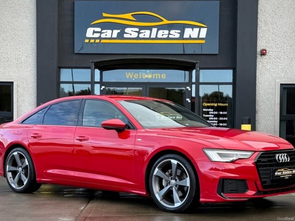 Audi A6 Saloon, Diesel Hybrid, 2022, Red