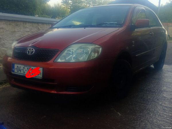 Toyota Corolla Saloon, Petrol, 2004, Red