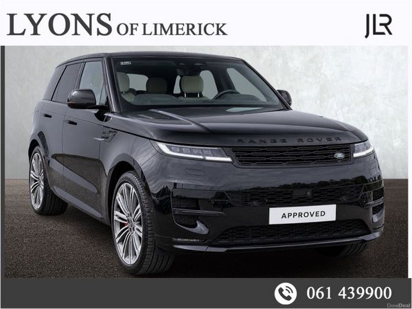 Land Rover Range Rover Sport SUV, Petrol Plug-in Hybrid, 2024, Black