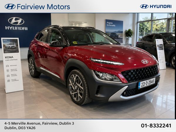 Hyundai KONA SUV, Petrol Hybrid, 2022, Red