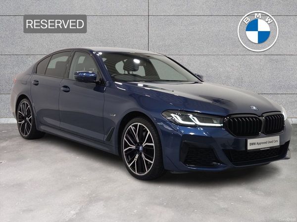 BMW 5-Series Saloon, Petrol Plug-in Hybrid, 2023, Blue