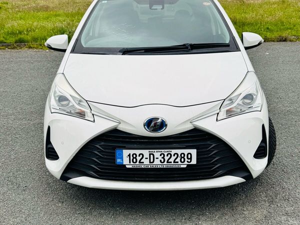 Toyota Vitz Hatchback, Petrol Hybrid, 2018, White