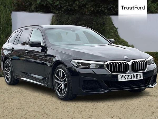 BMW 5-Series Estate, Petrol Hybrid, 2023, Black