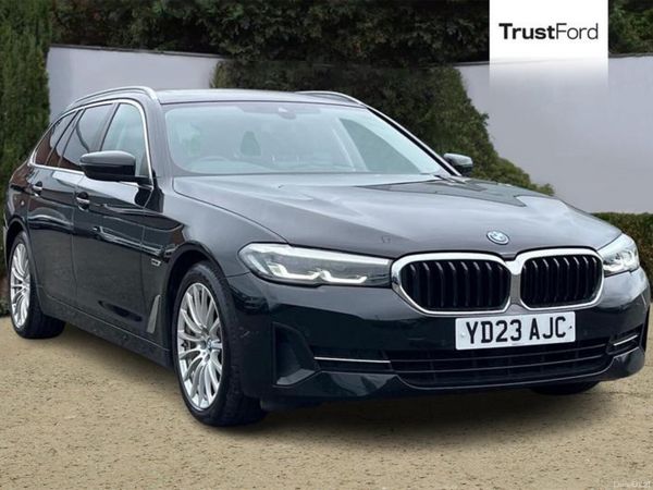 BMW 5-Series Estate, Petrol Hybrid, 2023, Black