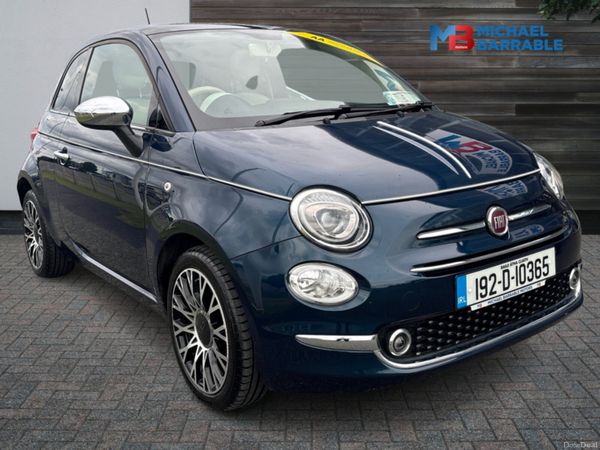 Fiat 500 Hatchback, Petrol, 2019, Blue