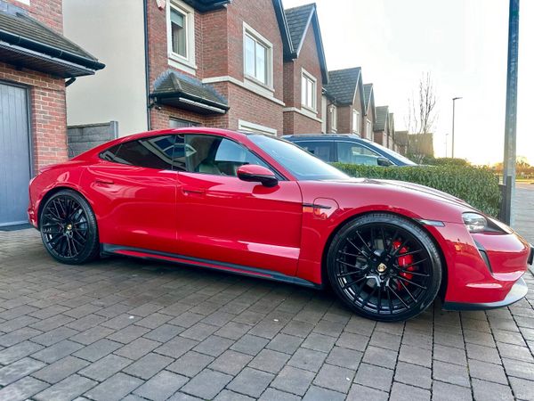 Porsche Taycan Saloon, Electric, 2021, Red