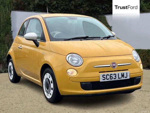 Fiat 500 Hatchback, Petrol, 2014, Yellow