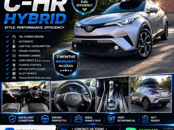 Toyota C-HR SUV, Petrol Hybrid, 2017, Grey