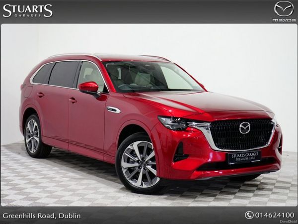 Mazda CX-80 SUV, Petrol Plug-in Hybrid, 2026, Red