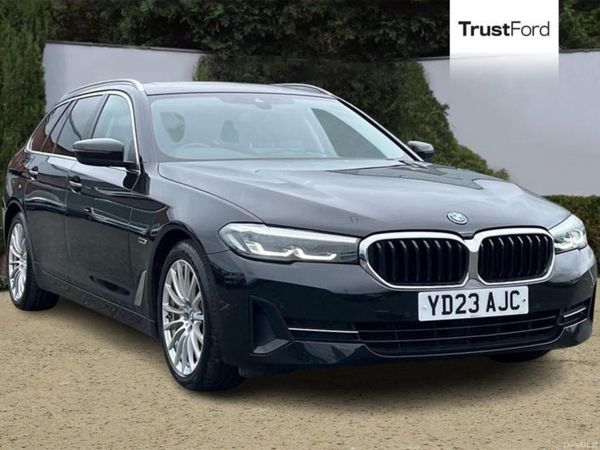 BMW 5-Series Estate, Petrol Hybrid, 2023, Black