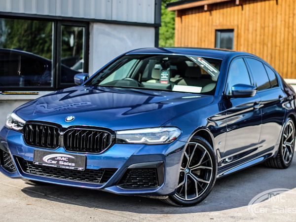 BMW 5-Series Saloon, Diesel Hybrid, 2021, Blue