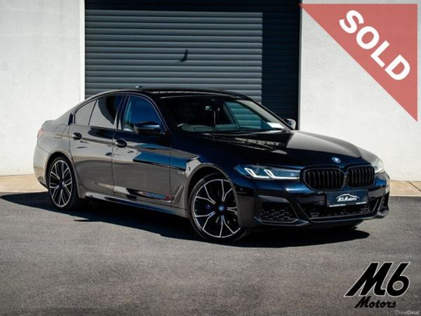 BMW 5-Series Saloon, Petrol Hybrid, 2023, Black