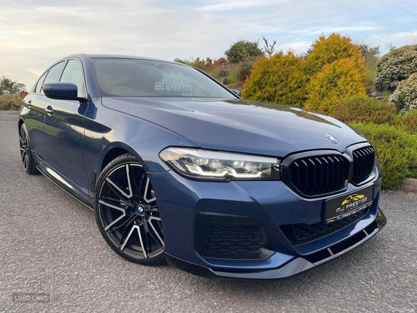 BMW 5-Series Saloon, Diesel Hybrid, 2022, Blue