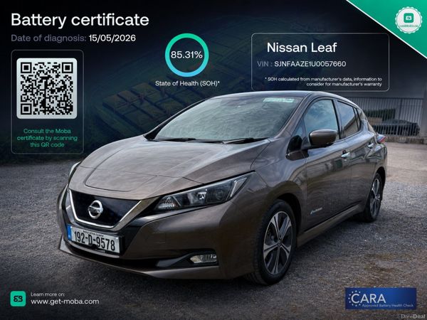 Nissan Leaf Hatchback, Electric, 2019, Brown