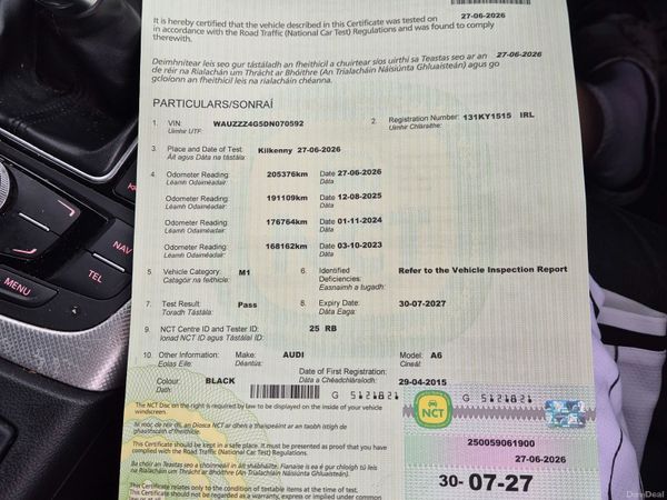 Audi A6 Saloon, Diesel, 2013, Black