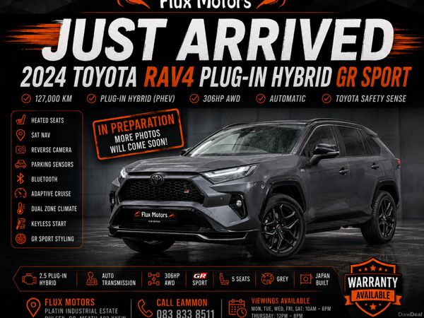 Toyota RAV4 SUV, Petrol Plug-in Hybrid, 2024, Grey