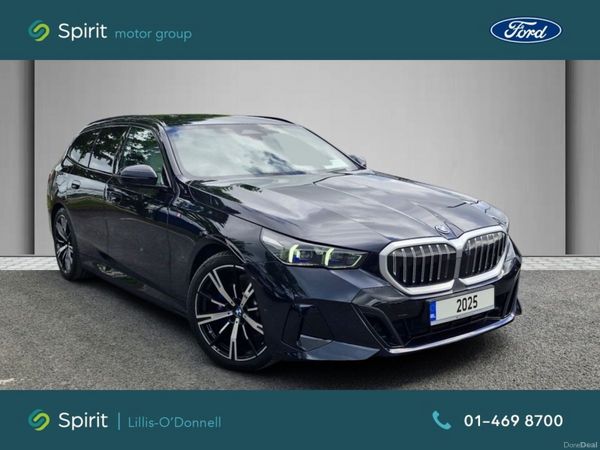 BMW 5-Series Estate, Petrol Hybrid, 2025, Black