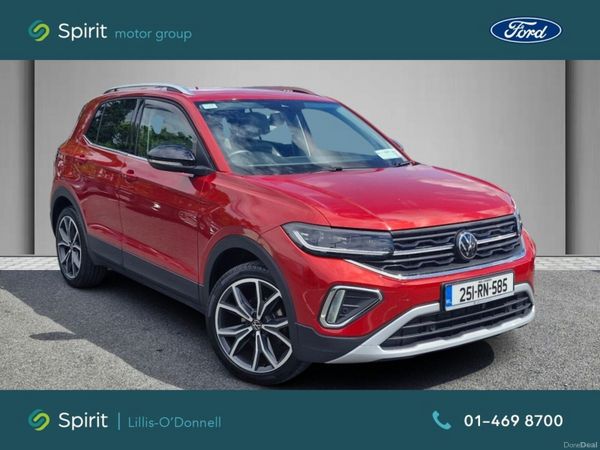 Volkswagen T-Cross SUV, Petrol, 2025, Red