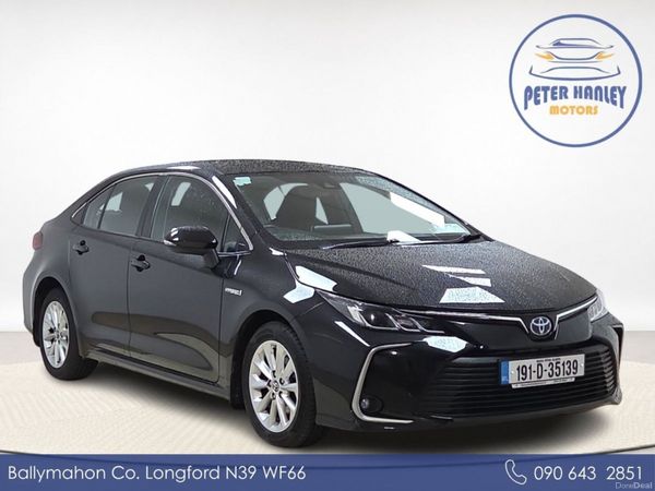 Toyota Corolla Saloon, Petrol Hybrid, 2019, Black