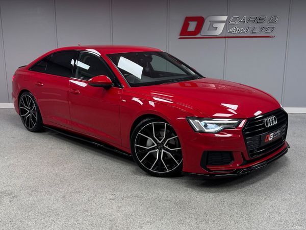 Audi A6 Saloon, Diesel Hybrid, 2019, Red