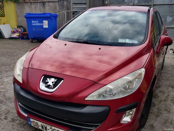 Peugeot 308 Hatchback, Diesel, 2008, Red