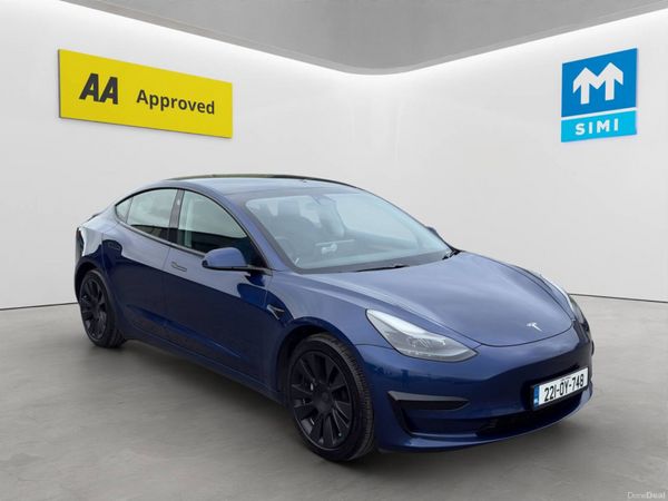 Tesla Model 3 Saloon, Electric, 2022, Blue