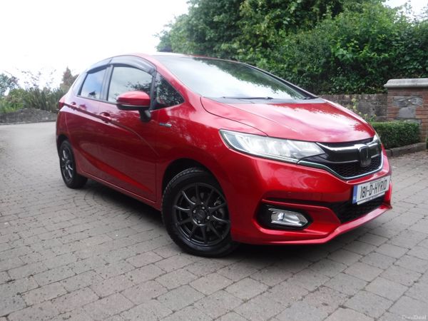 Honda Fit Hatchback, Petrol Hybrid, 2018, Red