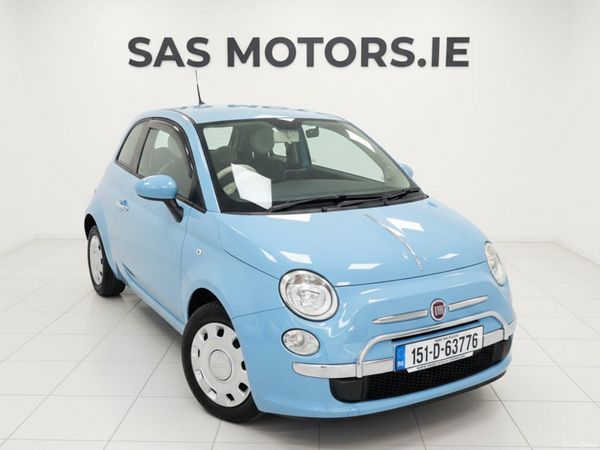 Fiat 500 Hatchback, Petrol, 2015, Blue