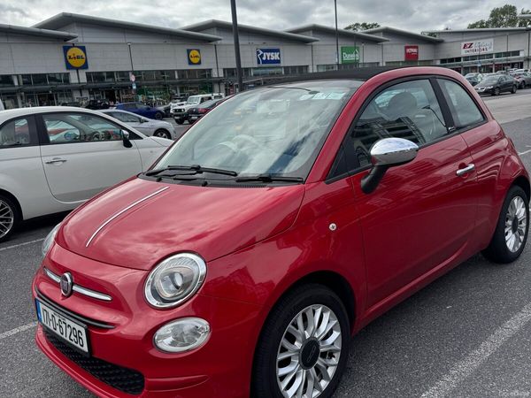 Fiat 500 Hatchback, Petrol, 2017, Red