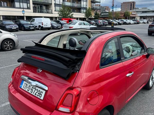 Fiat 500 Hatchback, Petrol, 2017, Red