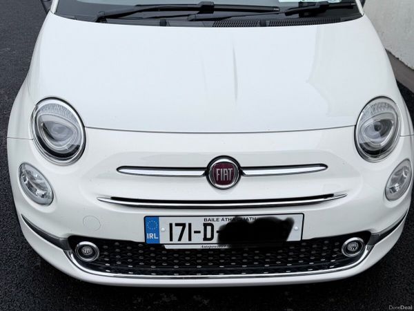 Fiat 500 Hatchback, Petrol, 2017, White