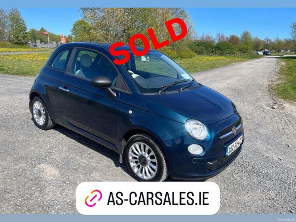 Fiat 500 Hatchback, Petrol, 2015, Blue