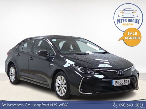 Toyota Corolla Saloon, Petrol Hybrid, 2019, Black