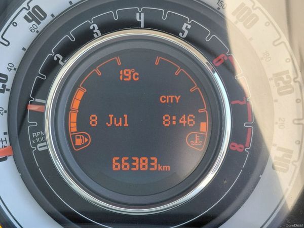 Fiat 500 Hatchback, Petrol, 2018, Red
