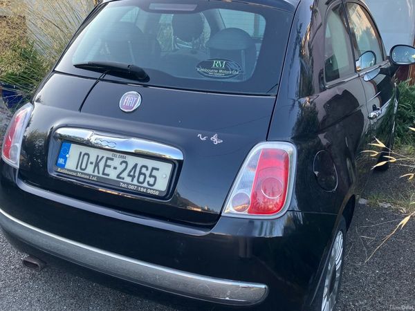 Fiat 500 Hatchback, Petrol, 2010, Black