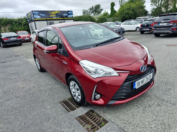 Toyota Vitz Hatchback, Petrol Hybrid, 2019, Red