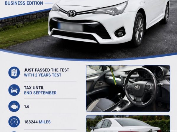 Toyota Avensis Saloon, Diesel, 2016, White
