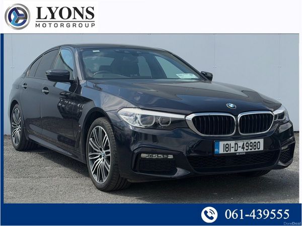 BMW 5-Series Saloon, Petrol Plug-in Hybrid, 2018, Black