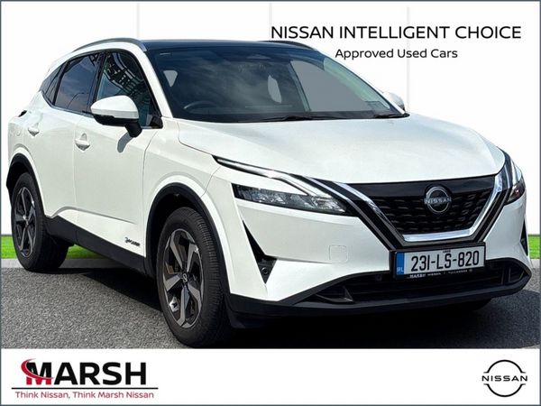 Nissan Qashqai SUV, Petrol Hybrid, 2023, White