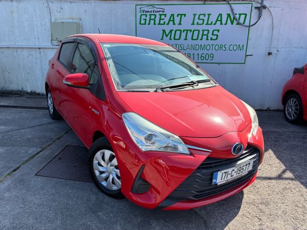 Toyota Vitz Hatchback, Petrol Hybrid, 2017, Red