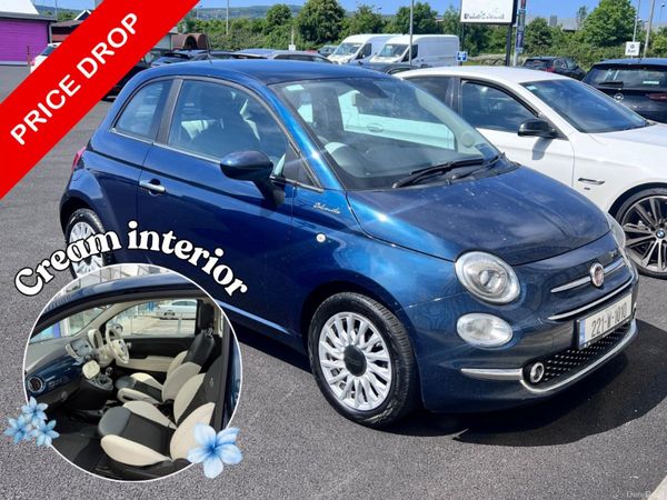 Fiat 500 Hatchback, Petrol, 2022, Blue