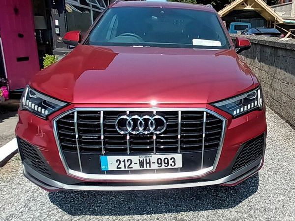 Audi Q7 SUV, Petrol Plug-in Hybrid, 2021, Red