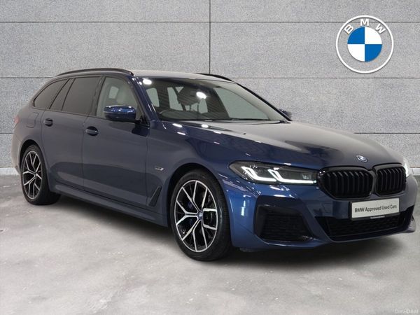 BMW 5-Series Estate, Petrol Plug-in Hybrid, 2023, Blue